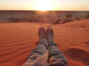 trekking in the Sahara desert